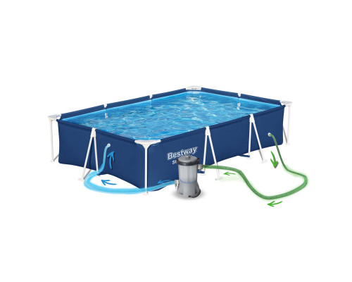 Басейн каркасний прямокутний 16в1 Bestway 56404N, 300 x 201 x 66 см