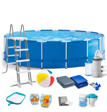 Басейн каркасний 17в1 INTEX 28242, 457 x 122 см, синій