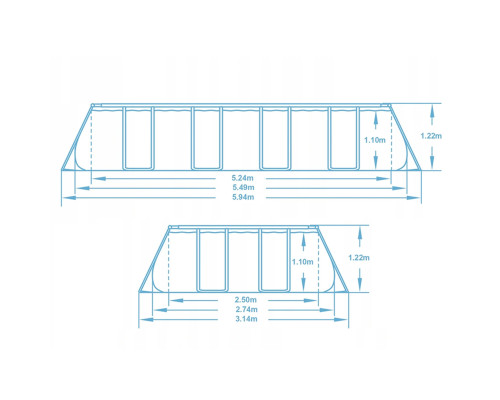 Басейн каркасний 12в1 Bestway 56716N 549 х 274 х 122 см