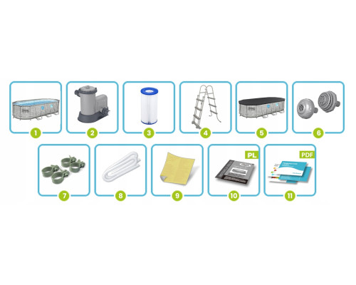 Басейн каркасний 12в1 Bestway 56716N 549 х 274 х 122 см