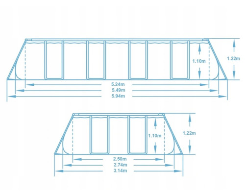 Басейн каркасний 12в1 Bestway 56716N 549 х 274 х 122 см