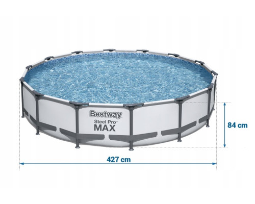 Басейн каркасний 17в1 Bestway 56595 427 х 84 см з машинкою для мильних бульбашок