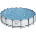 Басейн каркасний 18в1 Bestway 56462 Steel Pro Max 549 см - білий