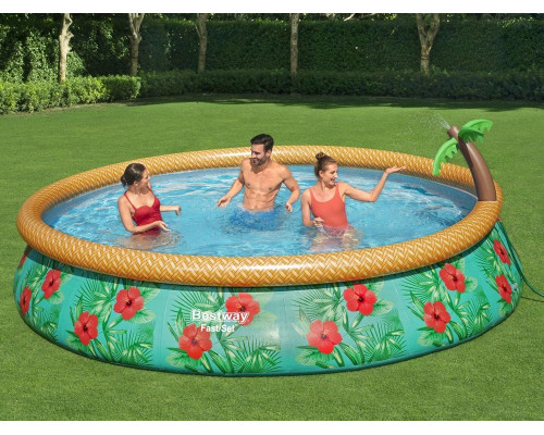Басейн надувний 7в1 Bestway 57416 Fast Set Palm 457 см