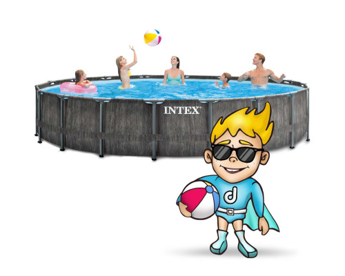 Басейн каркасний 18в1 INTEX 126744, 549 x 122 см, темно-сірий Басейн каркасний 18в1 INTEX 126744, 549 x 122 см, темно-сірий