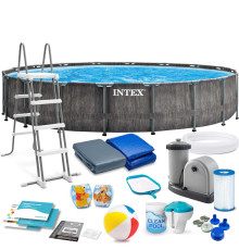 Басейн каркасний 18в1 INTEX 126744, 549 x 122 см, темно-сірий