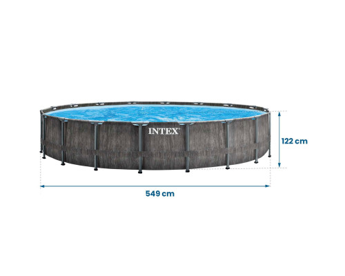 Басейн каркасний 18в1 INTEX 126744, 549 x 122 см, темно-сірий Басейн каркасний 18в1 INTEX 126744, 549 x 122 см, темно-сірий