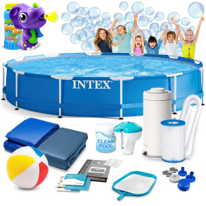 Басейн каркасний 16в1 INTEX 28212, 366 x 76 см + машина для створення бульбашок