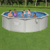 Басейн каркасний Bestway Hydrium з аксесуарами, 460 x 120 см, світло-сірий