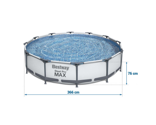 Басейн каркасний 16в1 Bestway 56416, 366 x 76 см Басейн каркасний 16в1 Bestway 56416, 366 x 76 см