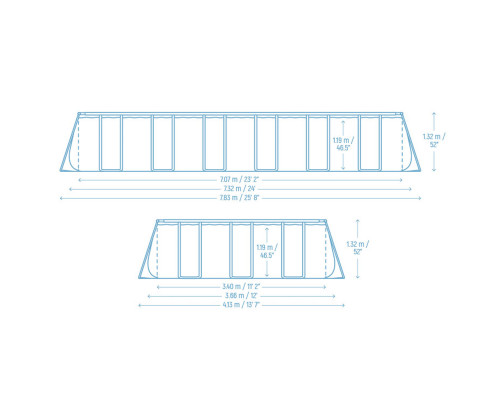 Басейн каркасний 11в1 Bestway 561KG 732 х 366 х 132 см