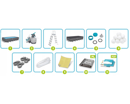 Басейн каркасний 11в1 Bestway 561KG 732 х 366 х 132 см