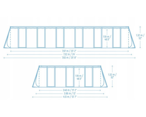 Басейн каркасний 11в1 Bestway 561KG 732 х 366 х 132 см