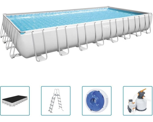 Басейн каркасний прямокутний 5в1 Bestway 56623 Power Steel 956 x 488 см Басейн каркасний прямокутний 5в1 Bestway 56623 Power Steel 956 x 488 см