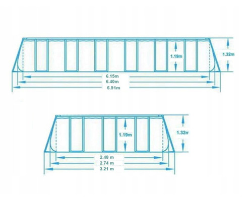 Басейн каркасний 12в1 Bestway 5612B 640 х 274 х 132 см