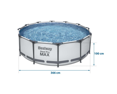 Басейн каркасний 17в1 Bestway 56418, 366x100 см Басейн каркасний 17в1 Bestway 56418, 366x100 см
