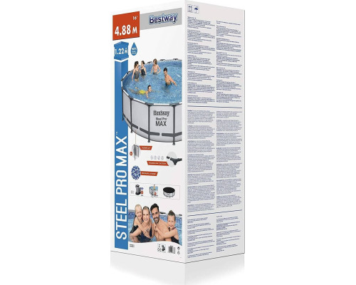 Басейн каркасний 2в1 Bestway 5612Z Steel Pro Max 488 см Басейн каркасний 2в1 Bestway 5612Z Steel Pro Max 488 см