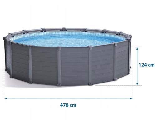 Basen ogrodowy panelowy 478 x 124 cm 12w1 INTEX 26384