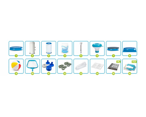Басейн надувний15в1 Intex 28158 457 × 84 см