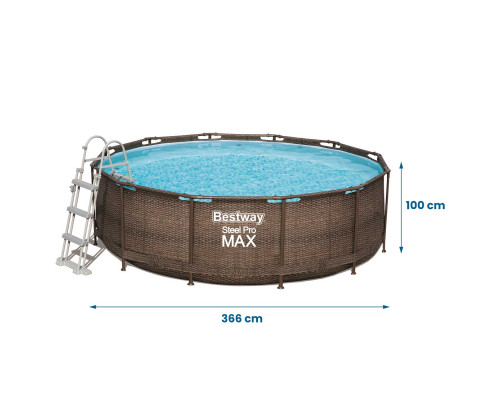 Басейн каркасний 18в1 Bestway 56709, 366 x 100 см Басейн каркасний 18в1 Bestway 56709, 366 x 100 см