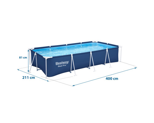 Басейн каркасний прямокутний 15в1 Bestway 56405N 400 x 211 x 81 см Басейн каркасний прямокутний 15в1 Bestway 56405N 400 x 211 x 81 см