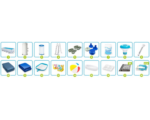 Басейн каркасний 18в1 Intex 26780 400 х 200 х 100 см