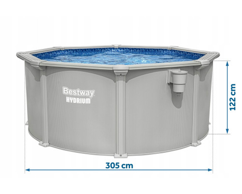 Басейн каркасний 13в1 Bestway Hydrium 56566 305 х 122 см