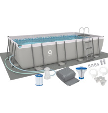 Басейн каркасний прямокутний 18в1 Avenli Garden 549x305x122 см KIT - сірий