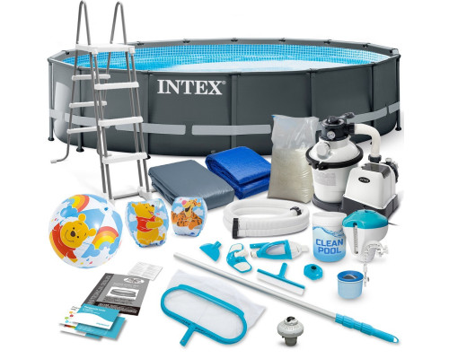 Басейн каркасний 20в1 Intex 26326 488 х 122 см з самокатом Soke GO