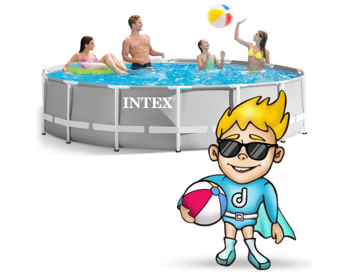 Басейн каркасний 17в1 INTEX 26720, 427 x 107 см, сірий