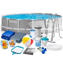 Басейн каркасний 17в1 INTEX 26720, 427 x 107 см, сірий