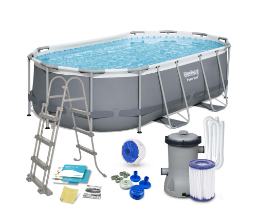 Басейн каркасний овальний 11в1 Bestway 56620, 427 x 250 x 100 см