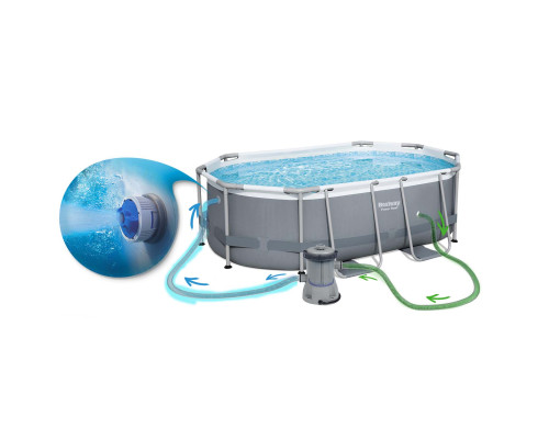 Басейн каркасний овальний 11в1 Bestway 56620, 427 x 250 x 100 см