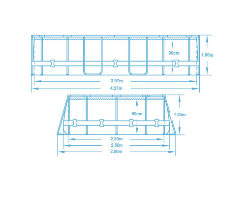 Басейн каркасний овальний 11в1 Bestway 56620, 427 x 250 x 100 см
