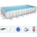 Басейн каркасний прямокутний 6в1 Bestway 56474 Power Steel 732 x 366 см - білий
