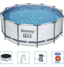 Басейн каркасний Bestway 92833 Steel Pro MAX 366 см - білий