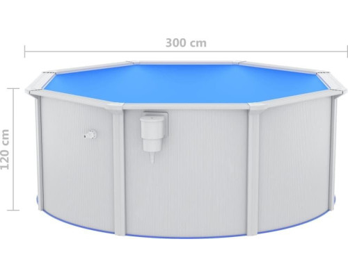 Басейн каркасний vidaXL 300 x 120 см, білий