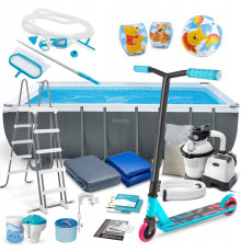 Басейн каркасний 21в1 Intex 26356 549 х 274 х 132 см з самокатом Soke GO