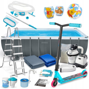 Басейн каркасний 21в1 Intex 26356 549 х 274 х 132 см з самокатом Soke GO
