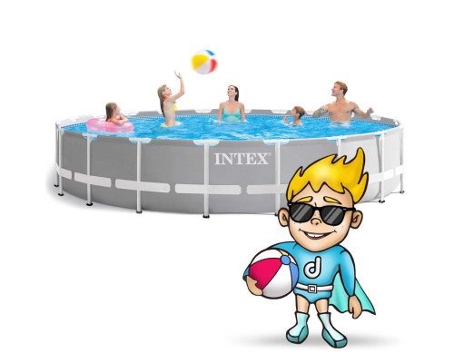 Басейн каркасний 21в1 Intex 26756 610 х 132 см з самокатом Soke GO