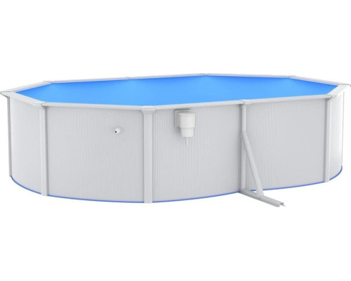 Басейн каркасний овальний vidaXL 490 x 360 x 120 см, білий + драбина Басейн каркасний овальний vidaXL 490 x 360 x 120 см, білий + драбина