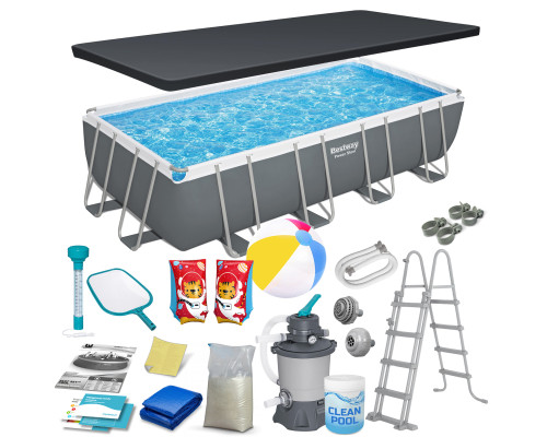 Басейн каркасний прямокутний 17в1 Bestway 56466N, 549x274x122 см