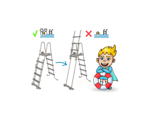 Басейн каркасний прямокутний 17в1 Bestway 56466N, 549x274x122 см