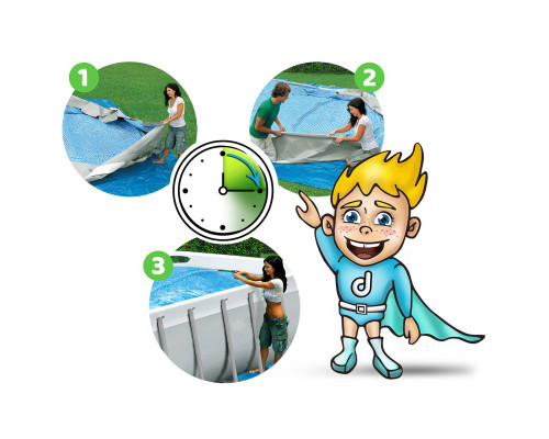 Басейн каркасний прямокутний 17в1 Bestway 56466N, 549x274x122 см