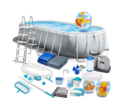 Басейн каркасний овальний 21в1 INTEX 26798, 610 x 305 x 122 см  + самокат