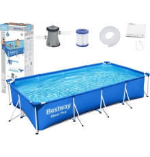 Басейн каркасний прямокутний 8в1 Bestway 56424 Steel Pro 400 x 211 см