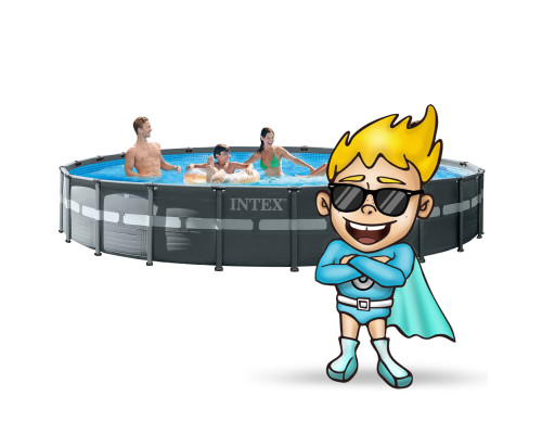 Басейн каркасний 20в1 Intex 26340 732 х 132 см з самокатом Soke GO