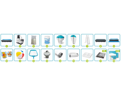 Басейн каркасний 18в1 Intex 26364 732 × 366 × 132 см