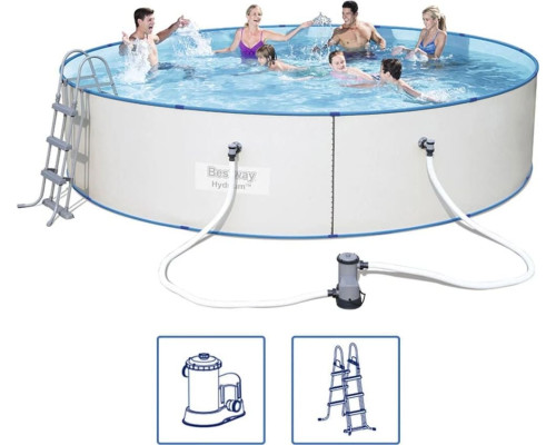 Басейн каркасний 3в1 Bestway 56386 Hydrium 460 см - білий Басейн каркасний 3в1 Bestway 56386 Hydrium 460 см - білий
