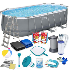Басейн каркасний овальний 17в1 Bestway 56710, 549 x 274 x 122 см